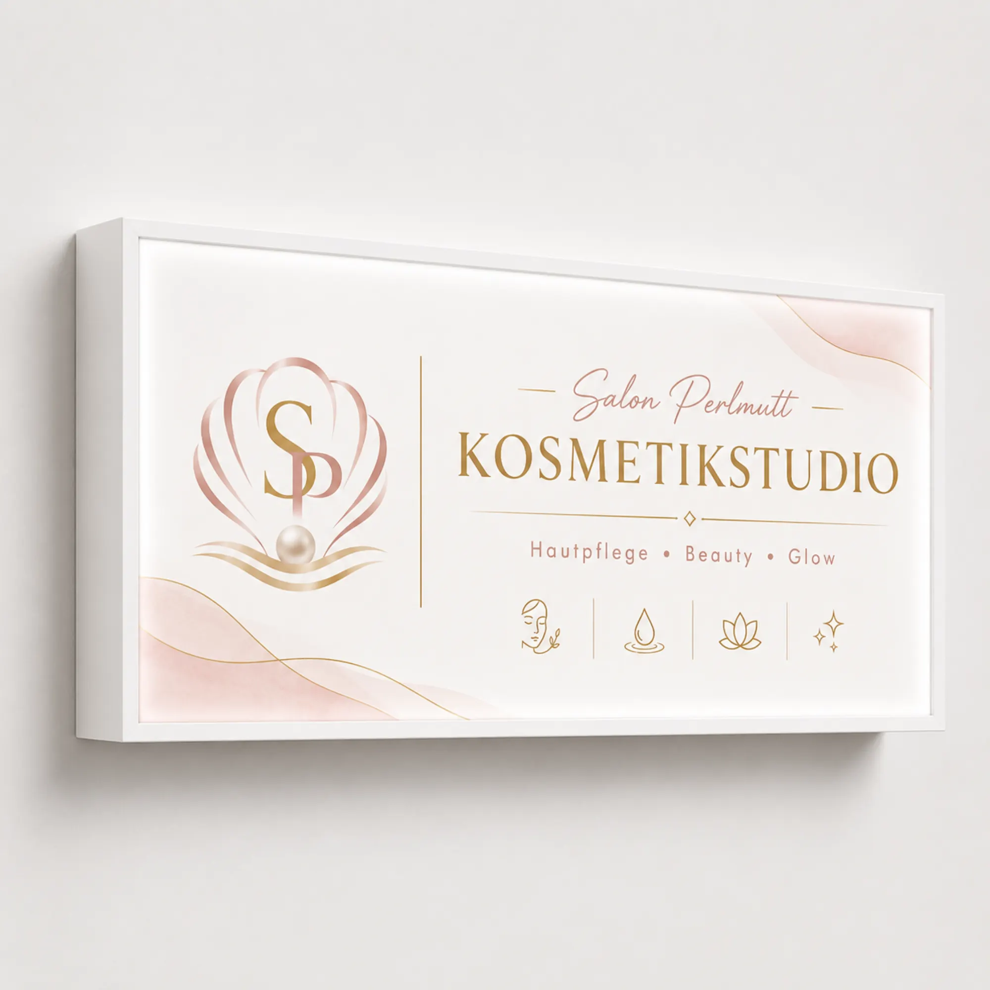 Weißer LED-Leuchtkasten aus Aluminiumprofil als Kosmetikstudio-Schild LED-Leuechtkaesten aeues Aelueminiuemproefil - Mehrfaerbig - zusaetzliche Ansicht 1