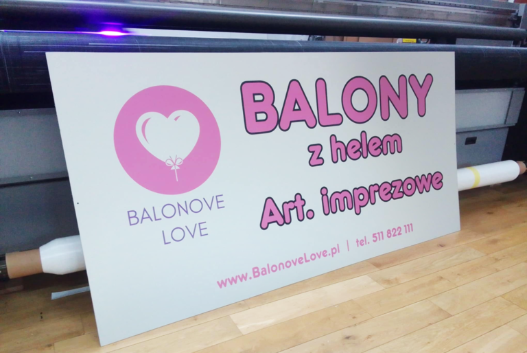 PCV szyld reklamowy - balony