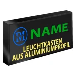 LED-Leuchtkasten aus Aluminiumprofil Schwarz