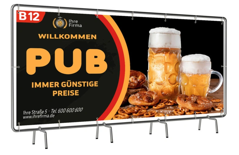 Grossformatbanner Pub Werbung
