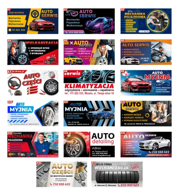 Mesh Banner Auto Service