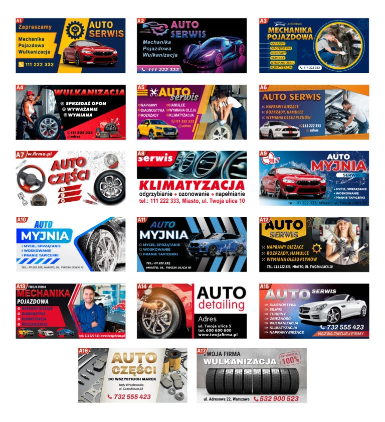 Mesh Banner Auto Service