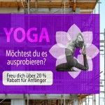 Mesh Banner Yoga Studio Werbung