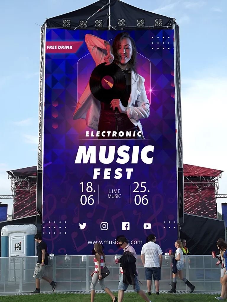 Musikfest - Großformatiger UV-Druck