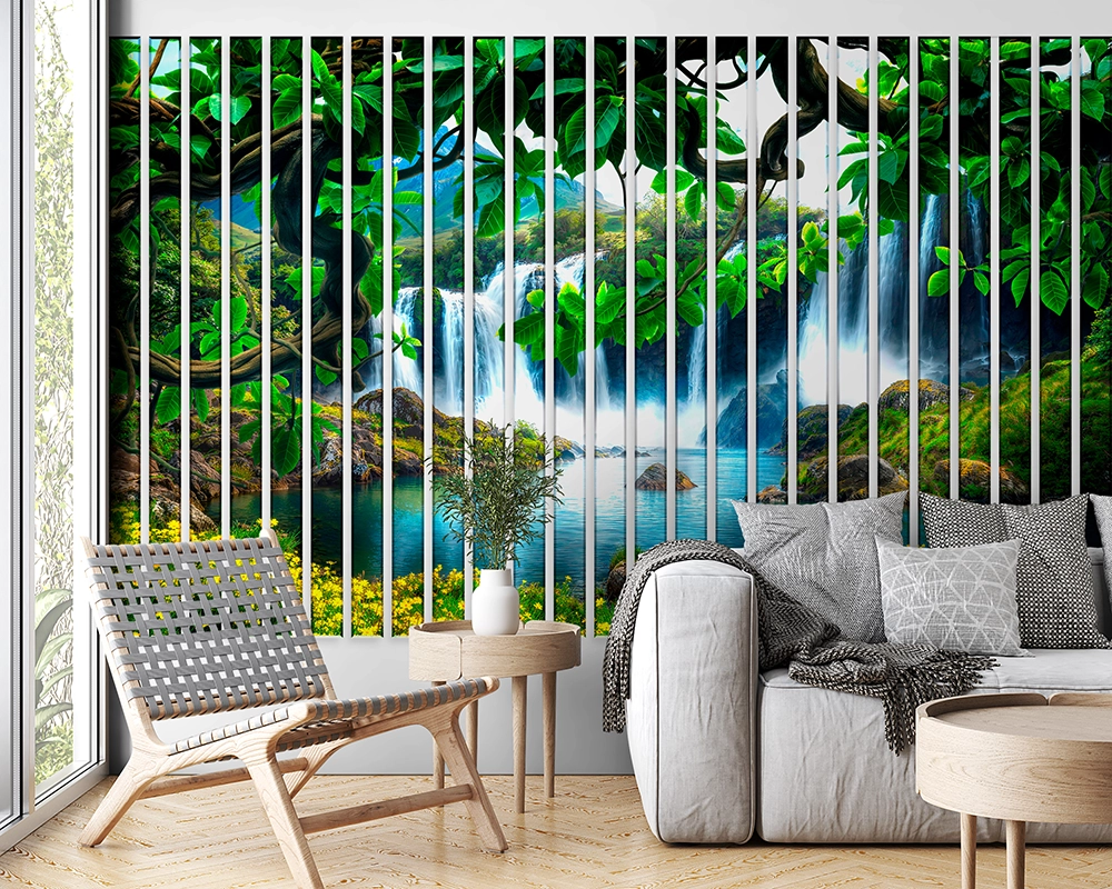 Glaslamellen für die Wand