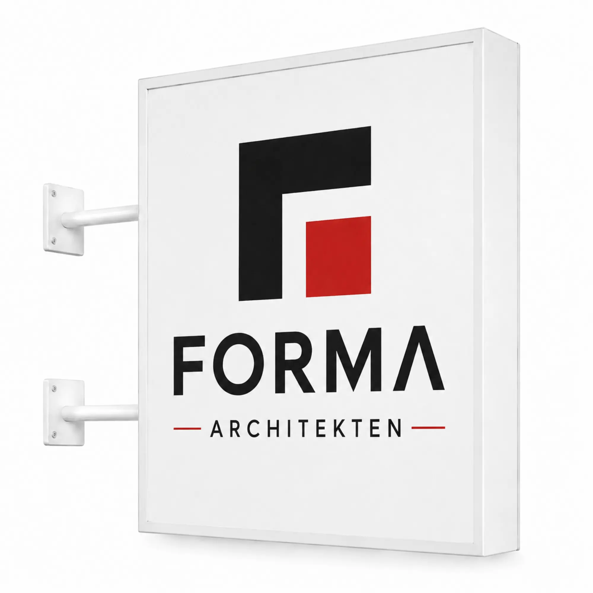 Leuchtkasten beidseitig Weiß als Architekten-Schild Leuechtkaesten beidseitig - Mehrfaerbig - zusaetzliche Ansicht 1