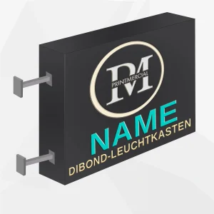 Doppelseitiger gefraester Leuchtkasten Anthrazit