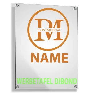 Alu-Dibond Schild Weiss