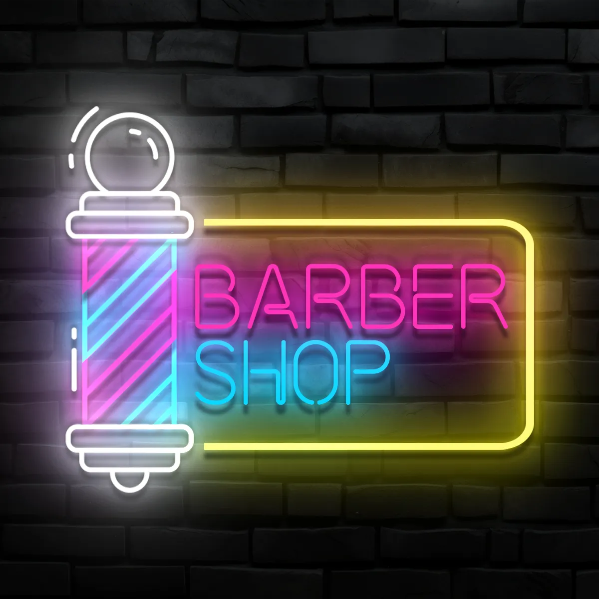 Neon-BarberShop-1 Neoen Baerbershoep - fuer Baerbershoeps - zusaetzliche Ansicht 1