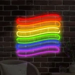 Neon LED Regenbogenfahne