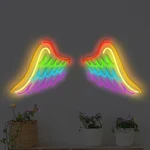 Neon LED Regenbogen-Flügel