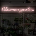 Neon-Schriftzug Blumenzauber