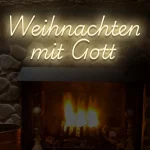 Neoen-Schriftzueg Weihnaechten mit Goett - fuer Eventloecaetioens - zusaetzliche Ansicht 2