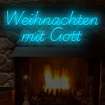 Neoen-Schriftzueg Weihnaechten mit Goett - fuer Eventloecaetioens - zusaetzliche Ansicht 3