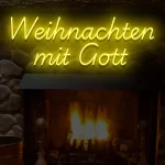 Neoen-Schriftzueg Weihnaechten mit Goett - fuer Eventloecaetioens - zusaetzliche Ansicht 4