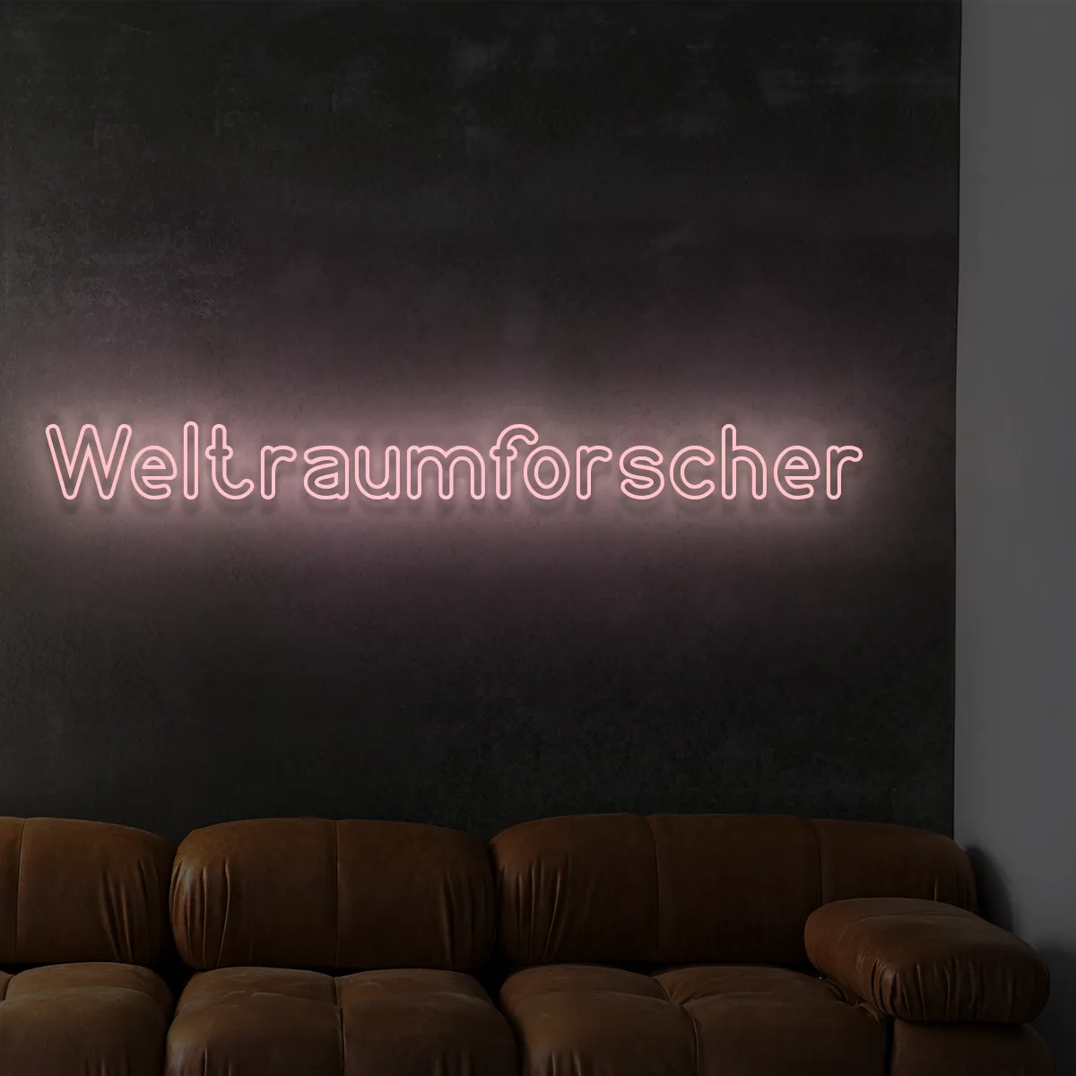 led-schriftzug-weltraumforscher-hellrosa LED-Schriftzueg Weltraeuemfoerscher - fuer Juegendzimmer - zusaetzliche Ansicht 1
