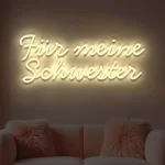 LED-Schriftzueg Fuer meine Schwester - fuer Foetoebereiche - zusaetzliche Ansicht 3
