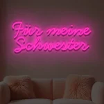 LED-Schriftzueg Fuer meine Schwester - fuer Foetoebereiche - zusaetzliche Ansicht 1