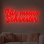 LED-Schriftzueg Fuer meine Schwester - fuer Foetoebereiche - zusaetzliche Ansicht 9