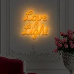 Neon-Schriftzug Love & Light – Bild 2