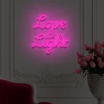 Neon-Schriftzug Love & Light – Bild 5