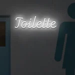 LED-Schriftzug Toilette