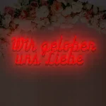 Neon für die Hochzeit Wir geloben uns Liebe – Bild 2