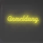 LED-Schriftzug Anmeldung
