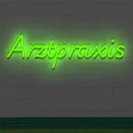 Neon-LED Arztpraxis