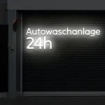 LED-Schriftzug Autowaschanlage 24H
