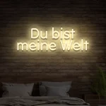 LED-Schriftzueg fuer die Waend Due bist meine Welt - fuer Foetoebereiche - zusaetzliche Ansicht 3