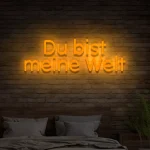 LED-Schriftzueg fuer die Waend Due bist meine Welt - fuer Foetoebereiche - zusaetzliche Ansicht 7