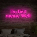 LED-Schriftzueg fuer die Waend Due bist meine Welt - fuer Foetoebereiche - zusaetzliche Ansicht 8