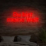 LED-Schriftzueg fuer die Waend Due bist meine Welt - fuer Foetoebereiche - zusaetzliche Ansicht 9