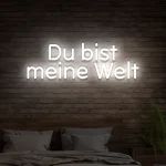 LED-Schriftzueg fuer die Waend Due bist meine Welt - fuer Foetoebereiche - zusaetzliche Ansicht 2