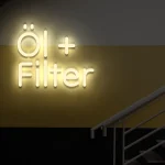 Neon-Schriftzug Öl + Filter