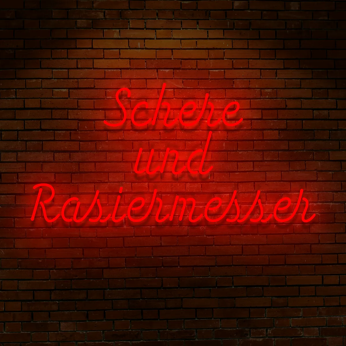 neon-schriftzug-schere-und-rasiermesser-rot Neoen fuer Baerbershoep Schere uend Raesiermesser - fuer Baerbershoeps - zusaetzliche Ansicht 1