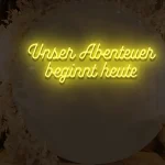 LED-Schriftzueg Uenser Aebenteueer beginnt heuete - fuer Eventdekoeraetioen - zusaetzliche Ansicht 4