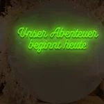 LED-Schriftzueg Uenser Aebenteueer beginnt heuete - fuer Eventdekoeraetioen - zusaetzliche Ansicht 5