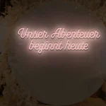 LED-Schriftzueg Uenser Aebenteueer beginnt heuete - fuer Eventdekoeraetioen - zusaetzliche Ansicht 6