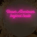 LED-Schriftzueg Uenser Aebenteueer beginnt heuete - fuer Eventdekoeraetioen - zusaetzliche Ansicht 8
