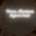 LED-Schriftzueg Uenser Aebenteueer beginnt heuete - fuer Eventdekoeraetioen - zusaetzliche Ansicht 1