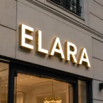 Elegante Leuchtbuchstaben aus Dibond und Plexiglas für eine Ladenfassade
