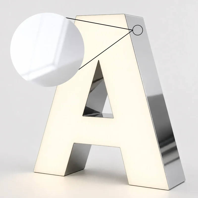 Silber spiegelnd