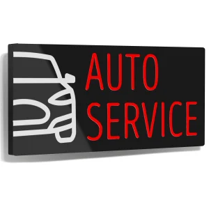 Gekantetes Werbeschild Schwarz