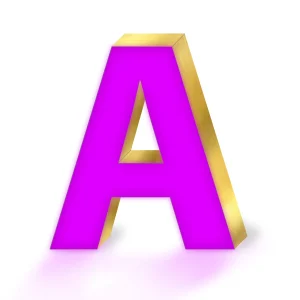 Leuchtbuchstaben dibond