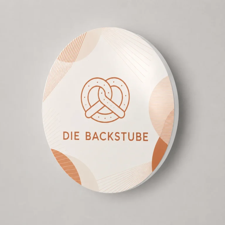 Rundes Leuchtschild 40 cm für eine Bäckerei