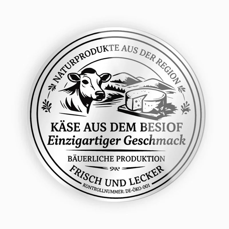 Rundes Werbeschild Weiss