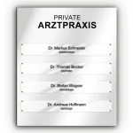 Sammel-Informationstafel aus Dibond Weiss
