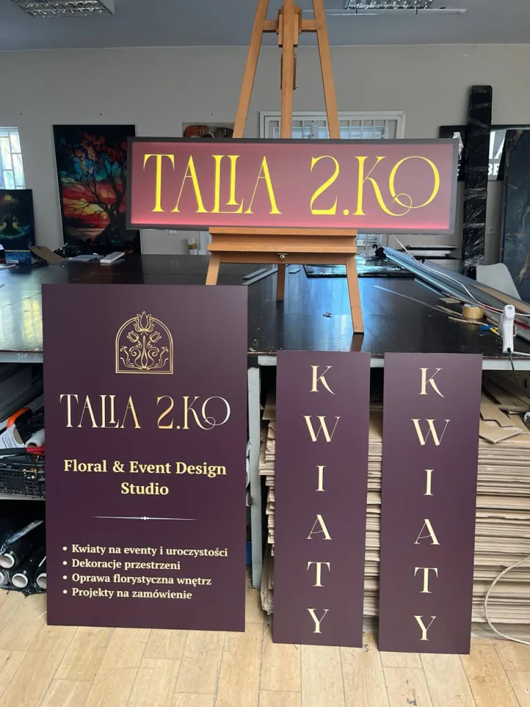 Beleuchtetes firmenschild Talia 2Ko
